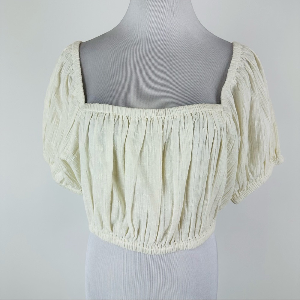 Laude The Label Organic Cotton Boho Cropped Top Size XL